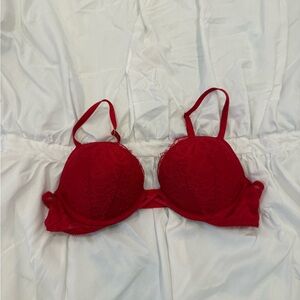 Elegant Red Lace Bra